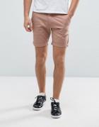 Selected Homme Slim Fit Chino Shorts With Stretch - Pink