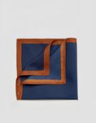 Asos Pocket Square In Navy With Boarder - Blue