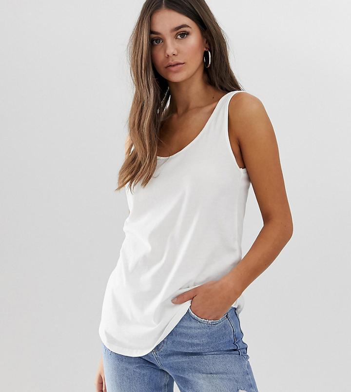 Asos Design Tall Ultimate Tank In White