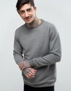 Lindbergh Quilted Crew Sweatshirt - Beige