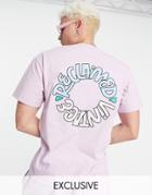 Reclaimed Vintage Inspired T-shirt In Lilac With Back Logo Print-purple