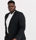 Asos Design Plus Super Skinny Jersey Blazer In Black