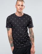 Troy All Over Print T-shirt - Black
