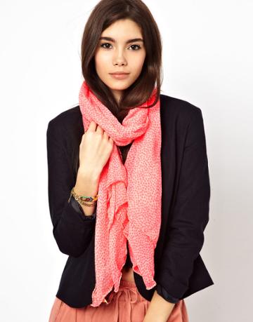 Becksondergaard C-snowfall Neon Pink Scarf