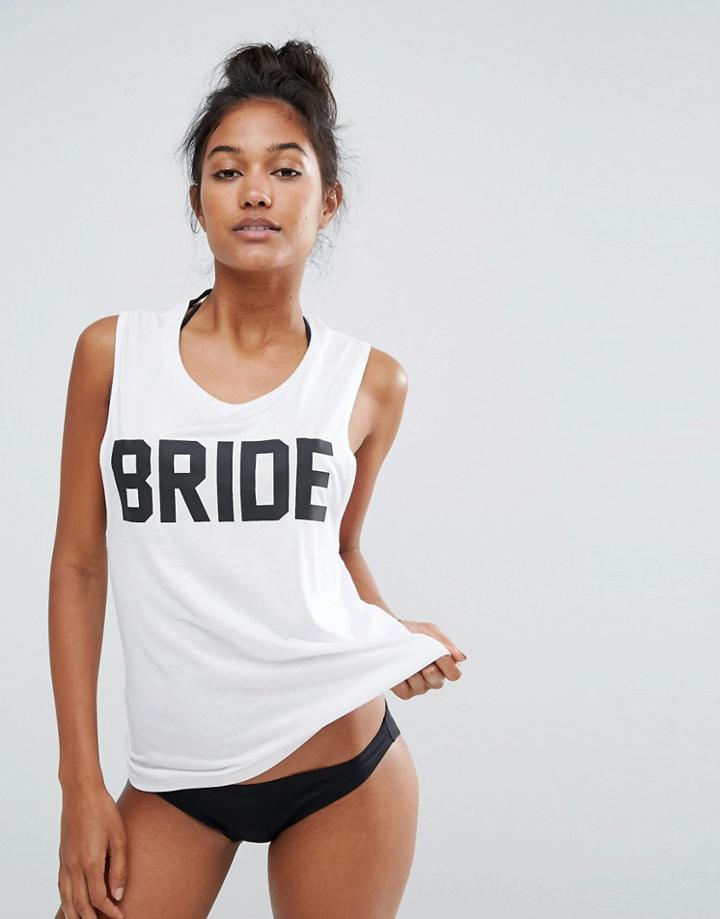 Private Party Bride Tank Top - White