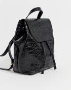 Asos Design Croc Backpack - Black