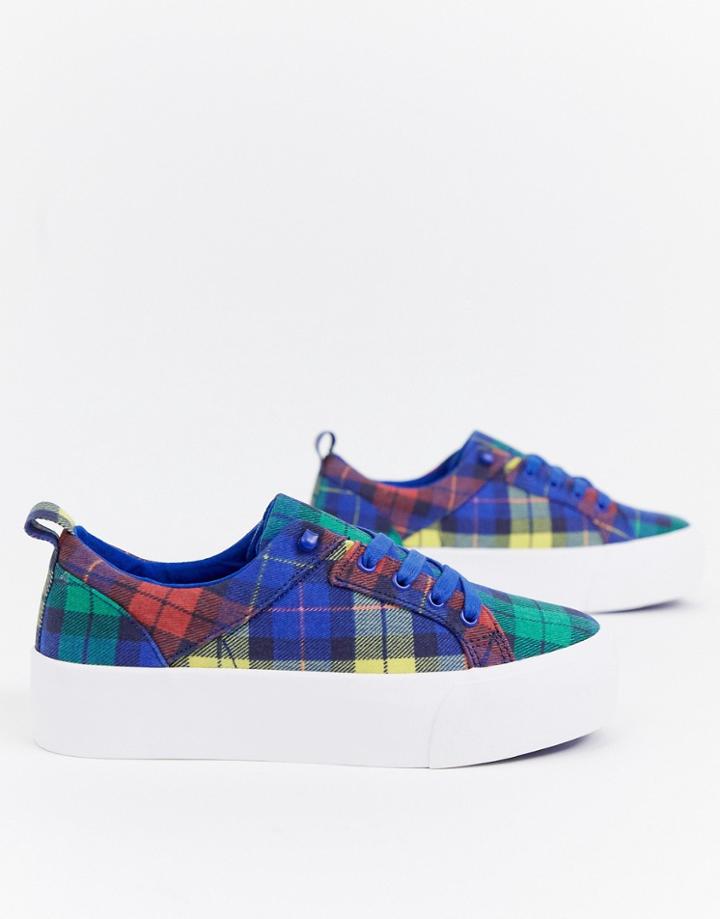 Bershka Multi Check Sneaker - Multi