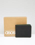 Asos Wallet With Contrast Internal - Black