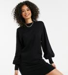 Only Tall High Neck Sweater Dress In Black