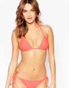 South Beach Mix And Match Molded Triangle Bikini Top - Bleached Coral