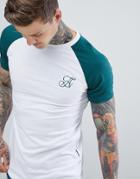 Ascend Muscle Fit Raglan Sleeve T-shirt - White