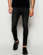 Asos Super Skinny Jeans Washed Black - Washed Black1