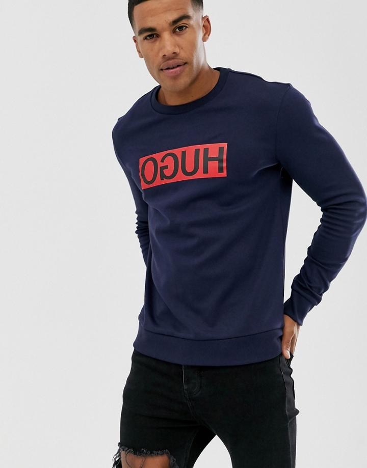 Hugo Dicago Logo Sweatshirt In Navy