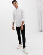 Only & Sons Slim Fit Oxford Shirt In White