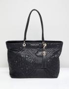 Versace Jeans Baroque Quilted Tote - Black