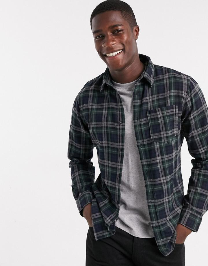 Selected Homme Check Shirt In Green