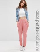 Asos Petite Tapered Pants In Jersey - Dusky Pink