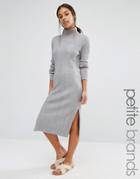 Vero Moda Petite Rollneck Midi Dress - Gray