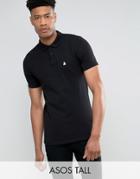 Asos Tall Muscle Polo In Black - Black