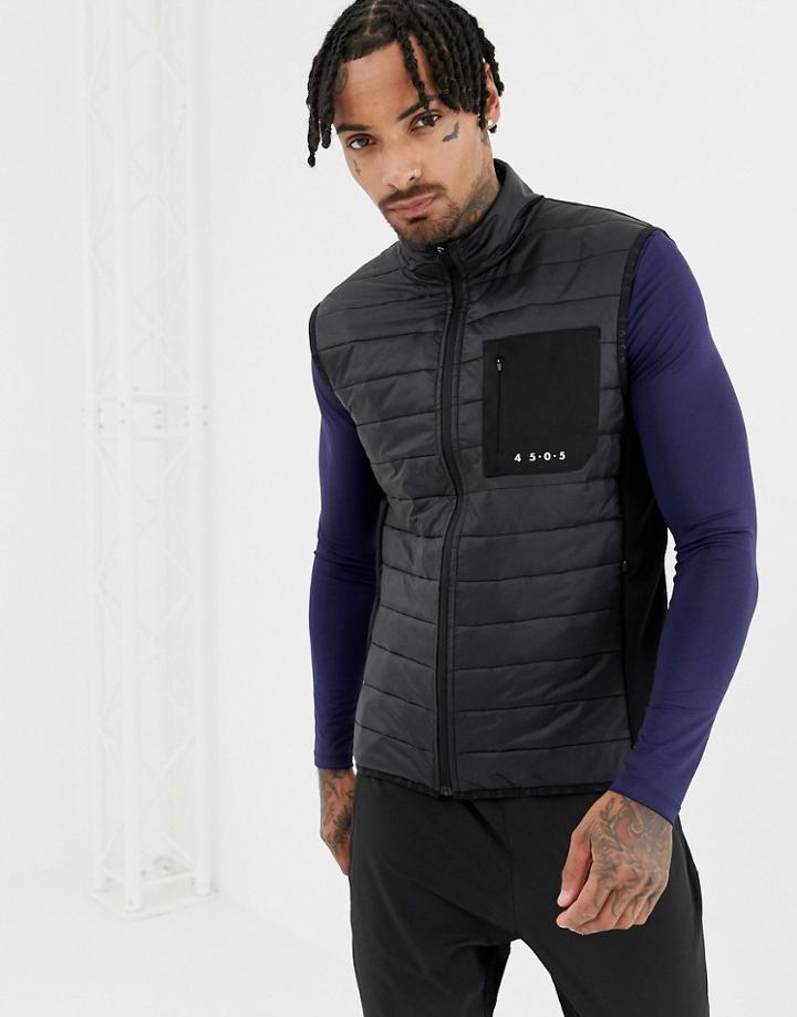 Asos 4505 Quilted Vest-black