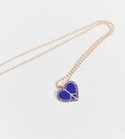 Reclaimed Vintage Inspired Necklace With Blue Enamel Peace Heart-gold