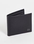 Calvin Klein Pebble Small Icon Logo Wallet In Black