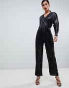 Y.a.s All Over Sequin Wideleg Jumpsuit - Black