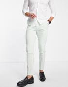 Asos Design Skinny Smart Pants In Pastel Green