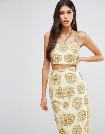 Virgos Lounge Amber Crop Top - White
