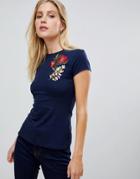 Ted Baker Laylar Fitted T-shirt With Floral Print - Multi
