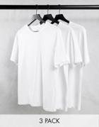 Pull & Bear 3 Pack T-shirt In White