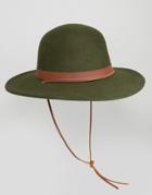 Brixton Deadwood Hat With Wide Brim - Green