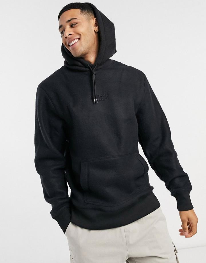 River Island Fleece Hoodie-black