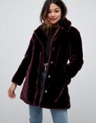 Brave Soul Tasmin Faux Fur Tailored Coat