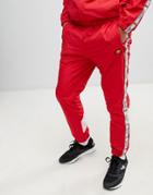 Ellesse Avico Shell Suit Track Joggers With Taping In Red - Red