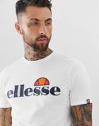 Ellesse Prado T-shirt With Large Logo In White - White
