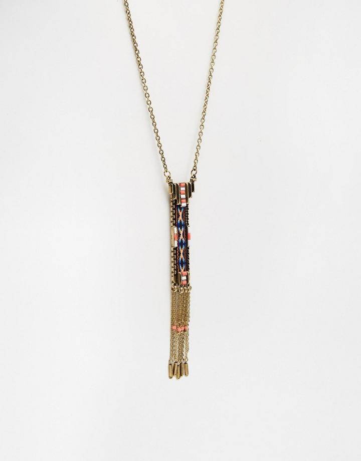 Asos Festival Bar Necklace - Multi