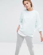 New Look Balloon Sleeve Sweatshirt - Green