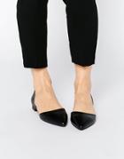 London Rebel Two Part Flat Shoes - Black