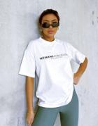 Asos Weekend Collective Boxy T-shirt With Logo In White