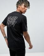 10.deep T-shirt With Repeat Back Logo - Black