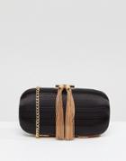 True Decadence Clutch Bag With Tassel Detail - Black