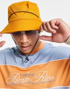 Svnx Campground Bucket Hat With Drawcord In Orange