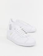 Adidas Originals Gazelle Sneakers In White - White