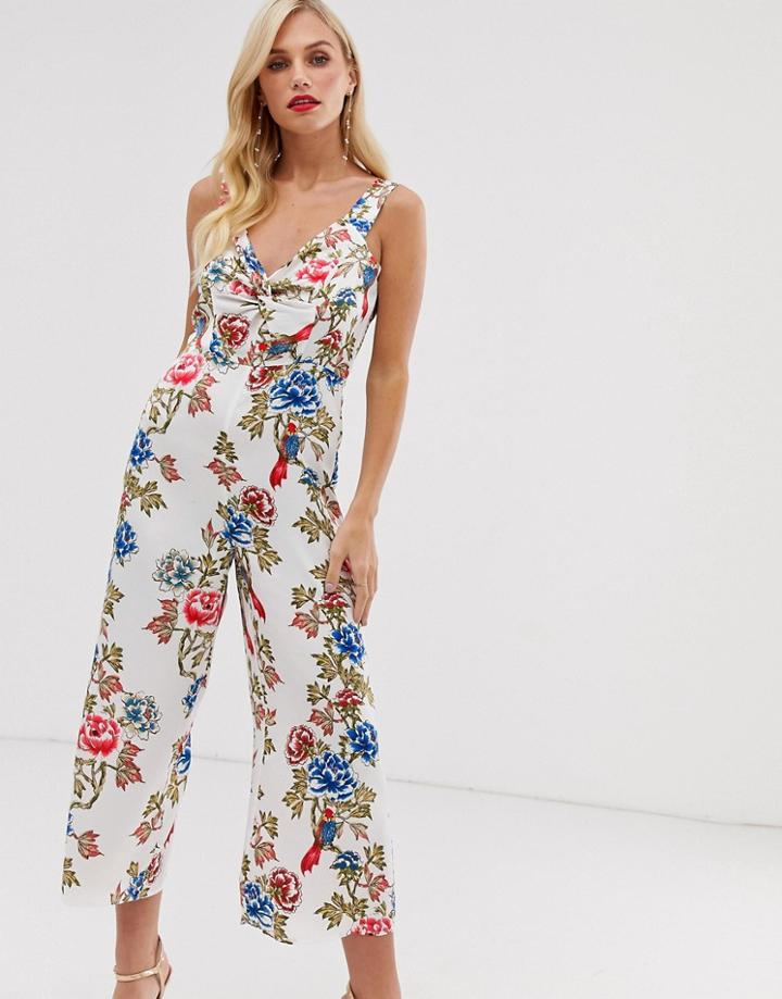 Unique21 Twist Front Jumpsuit-white