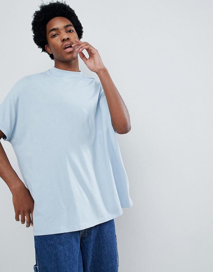 Asos Design Extreme Oversized T-shirt In Blue - Blue