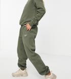 Reebok Oversized Logo Sweatpants In Olive Green Exclusive To Asos