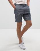 Jack & Jones Premium Skinny Tailored Linen Shorts - Blue
