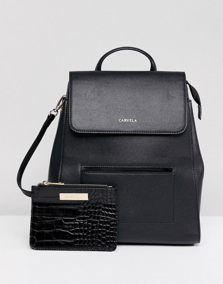 Carvela Slinky Backpack With Front Pouch - Black
