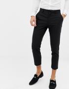 Asos Design Skinny Crop Suit Pants In Black - Black